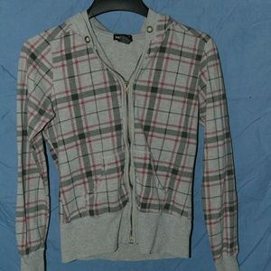 Jacket | Red & Black plaid | zipper front